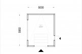 Garagem de madeira pré-fabricada para 1 carro SILVIA F (34 mm + revestimento), 5x6 m, 30 m² specification 1