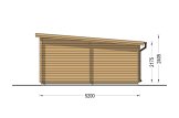 Garagem de madeira pré-fabricada para 1 carro MODERN (44 mm), 3.6x5.4 m, 20 m² specification 5