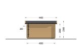 Abrigo de jardim em madeira POOLHOUSE (44 mm), 4x3 m, 12 m² specification 4