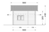 Casa de madeira para jardim AVIGNON S (Isolamento térmico PLUS, 44+44 mm), 20 m² com mezanino de 16 m² specification 4