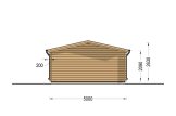 Garagem de madeira pré-fabricada para 1 carro CLASSIC S (44 mm), 5x6 m, 30 m² specification 4