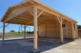 Telheiro para 2 carros em madeira 5.5x6 m com abrigo (44 mm), 2x6 m customer 1