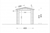 Garagem de madeira para caravana (44 mm), 4x8 m, 32 m² specification 2