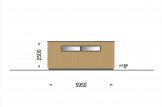 Garagem de madeira pré-fabricada para 1 carro SILVIA F (34 mm + revestimento), 4x6 m, 24 m² specification 3