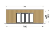 Casa de madeira para jardim PREMIUM (34 mm + revestimento), 7x4 m, 28 m² specification 2