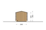 Sauna de madeira SERENE 2 com vestiário (ThermoWood) – 4,5×2,5 m, 9,35 m² specification 5
