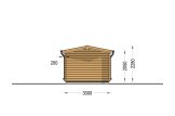 Abrigo de jardim em madeira PETER (34 mm), 3x3 m, 9 m² specification 4