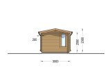 Abrigo de jardim em madeira POOLHOUSE (44 mm), 4x3 m, 12 m² specification 3