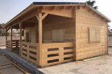 Casa de madeira pré-fabricada AMELIA (Isolamento térmico, 44+44 mm), 32 m² com terraço de 20 m² customer 3