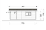 Casa de madeira pré-fabricada ARGO M-N S (44+44 mm), 5x9 m, 35 m² specification 5