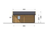 Garagem de madeira pré-fabricada para 1 carro MULTI (44 mm) 4x6 m com telheiro 3x6 m specification 5