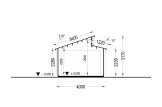 Garagem de madeira pré-fabricada para 1 carro TWIN (44 mm), 4x6 m, 24 m² specification 6