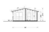 Casa de madeira pré-fabricada OLIVIA S (34+34 mm), 6x6 m, 27 m² com terraço de 8 m² specification 6
