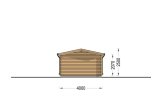 Garagem de madeira pré-fabricada para 1 carro CLASSIC (34 mm), 4x6 m, 24 m² specification 4