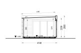 Abrigo de jardim em madeira PREMIUM (34 mm + revestimento), 5x4 m, 18 m² specification 6