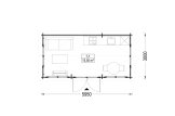Abrigo de jardim em madeira OAK (34 mm), 6x3 m, 16 m² specification 1