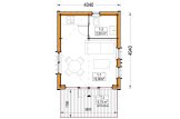 Casa de madeira para habitação SALLY RV (Isolamento térmico PLUS, 44 mm + revestimento), 20 m² specification 1