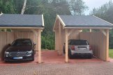 Telheiro para 1 carro em madeira LUNA, 3.2x6 m, com parede lateral customer 1