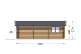 Garagem de madeira pré-fabricada para 2 carros CLASSIC DUO (44 mm), 6x8 m, 48 m² specification 5