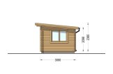 Abrigo de jardim em madeira LILLE F com telhado plano (44 mm), 4x3 m, 12 m² specification 5