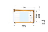 Casa de madeira para jardim PREMIUM (Isolamento térmico PLUS, 34 mm + revestimento), 7x4 m, 28 m² specification 6