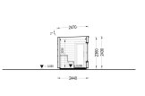 Sauna de madeira OKO 1 (pinho natural) – 2,3×2,3 m, 4,1 m² specification 6