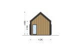 Casa de madeira para habitação ADALINE RV (Isolamento térmico PLUS, 44 mm + revestimento), 42 m² specification 5