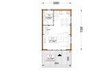Casa de madeira pré-fabricada KARINA (Isolamento térmico, 34 mm + revestimento), 46 m² specification 1
