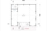 Casa de madeira pré-fabricada MILA (44 mm), 56 m² specification 1