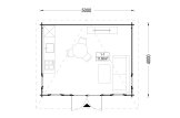 Casa de madeira para jardim ESSEX (34 mm), 5x4 m, 18 m² specification 1