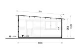 Garagem de madeira pré-fabricada para 1 carro MODERN (34 mm), 3.6x5.4 m, 20 m² specification 6