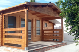 Casa de madeira para jardim ISLA (Isolamento térmico, 44+44 mm), 6x5 m, 18 m² com terraço de 7 m² customer 1