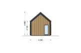 Casa de madeira para habitação ADALINE RV (Isolamento térmico PLUS, 44 mm + revestimento), 42 m² specification 3