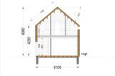 Casa de madeira pré-fabricada INGRID S (Isolamento térmico, 44 mm + revestimento), 170 m² specification 7