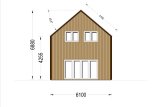 Casa de madeira pré-fabricada INGRID S (Isolamento térmico, 44 mm + revestimento), 170 m² specification 4