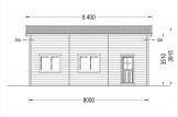 Garagem de madeira para caravana (44 mm), 4x8 m, 32 m² specification 3