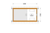 Casa de madeira para habitação ARIELLE RV (Isolamento térmico PLUS, 44 mm + revestimento), 44 m² specification 2