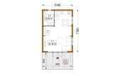 Casa de madeira pré-fabricada ALINA (Isolamento térmico, 34 mm + revestimento), 46 m² specification 1