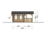 Casa de madeira para jardim ISLA (34 mm), 6x5 m, 18 m² com terraço de 7 m² specification 3