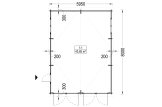 Garagem de madeira pré-fabricada para 2 carros CLASSIC DUO (44 mm), 6x8 m, 48 m² specification 1