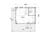 Casa de madeira pré-fabricada SOPHIA (34 mm + revestimento), 20 m² specification 1