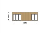 Casa de madeira PREMIUM S (34 mm + revestimento), 7.5x4 m, 30 m² specification 2