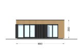 Abrigo de jardim em madeira PREMIUM (34 mm + revestimento), 6.5x4.5 m, 26 m² specification 2