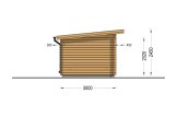 Abrigo de jardim em madeira DREUX F com telhado plano (44 mm), 4x3 m, 12 m² specification 3