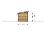 Sauna de madeira VIGOR 2 com vestiário (tronco maciço) – 4,5×2,5 m, 9,15 m² specification 3