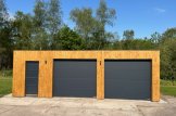Garagem de madeira pré-fabricada para 2 carros SILVIA DUO F (34 mm + revestimento), 6x6 m, 36 m² customer 1