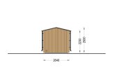 Sauna de madeira SERENE 3 com vestiário e alpendre (pinho natural) – 5,3×2,5 m, 10,65 m² specification 4