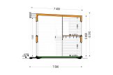 Casa de madeira para habitação KAYA 4L RV (Isolamento térmico PLUS, 44 mm + revestimento), 50 m² specification 7