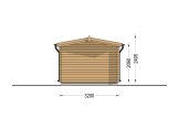Garagem de madeira pré-fabricada para 1 carro CLASSIC (34 mm), 3.2x5.2, 16 m² specification 4
