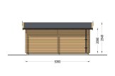 Garagem de madeira pré-fabricada para 1 carro CLASSIC (34 mm), 3.6x5.4 m, 20 m² specification 5